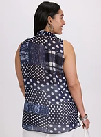 Mixed Print Blouse