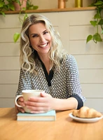 Geometric Contrast Blouse