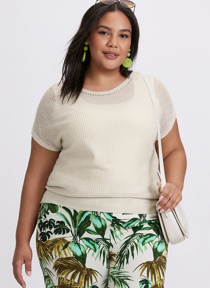 Metallic Knit Pullover