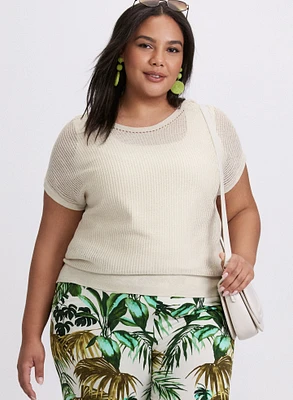 Metallic Knit Pullover