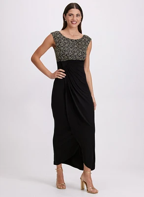 Sequined Empire Waist Dress
