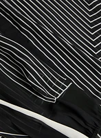 Mixed Stripe Button-Down Blouse