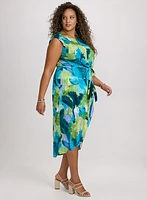 Tropical Self-Tie Dress