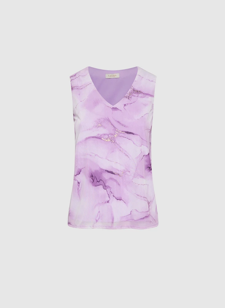 Marbled Metallic Top