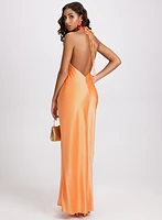Satin Halter Neck Dress