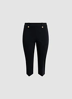 Side Slit Pull-On Capris