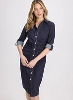 Button-Down Denim Dress