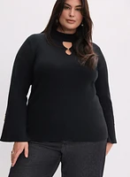 Cutout Ribbed Sweater