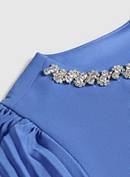 Embellished Cape Sleeve Dress