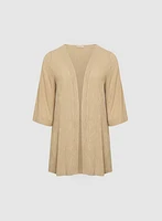 Cardigan ouvert en tricot textur