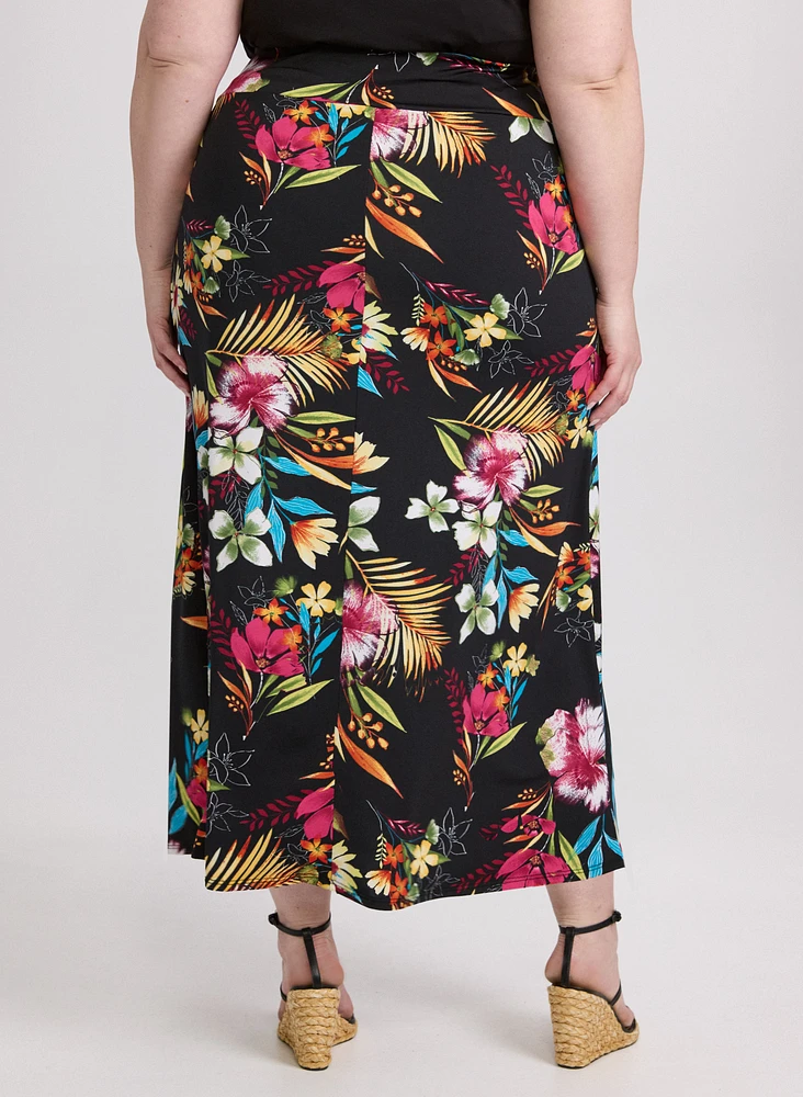 Floral Jersey Skirt