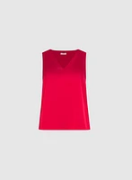 Sleeveless Satin Blouse