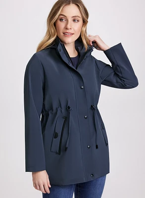 Removable Hood Rain Coat