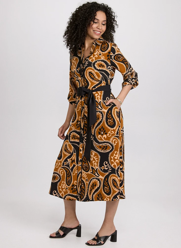 Paisley Shirt Dress