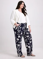 Wide-Leg Floral Print Pants