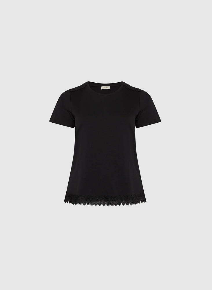 Crochet Trim T-Shirt