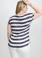 Striped Burnout T-Shirt