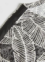 T-shirt à motif de feuilles