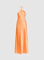 Satin Halter Neck Dress