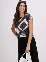 Printed Burnout T-Shirt