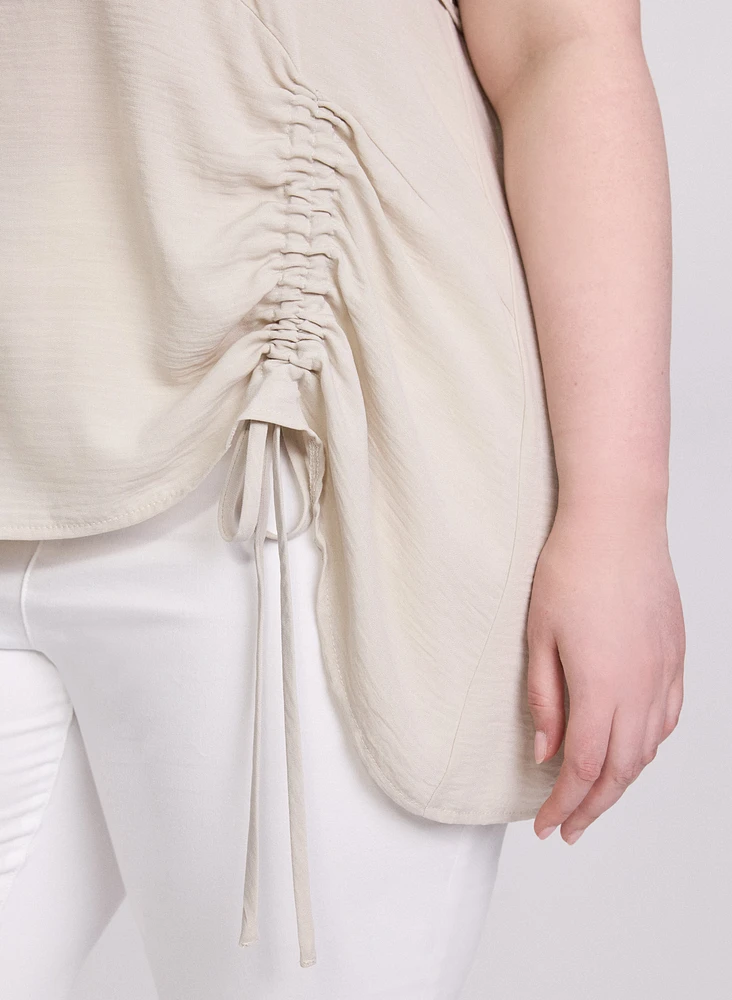 Joseph Ribkoff - Asymmetric Ruched Hem Blouse