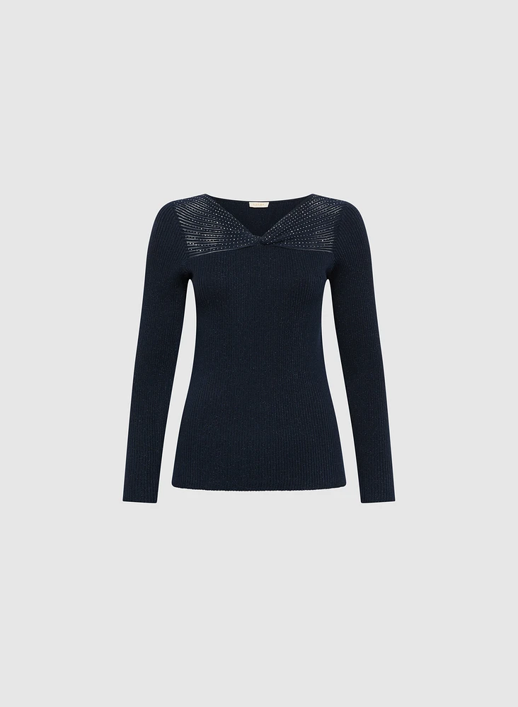 Metallic Knit Sweater