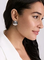 Metal Button Earrings