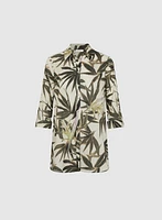 Blouse à motif feuilles