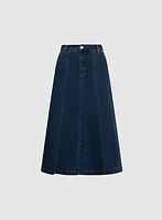 Jean Midi Skirt