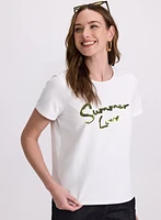 Sequined Script T-Shirt