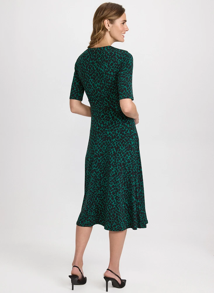 Abstract Midi Dress