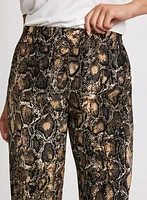 Olivia Snake Print Wide-Leg Pants