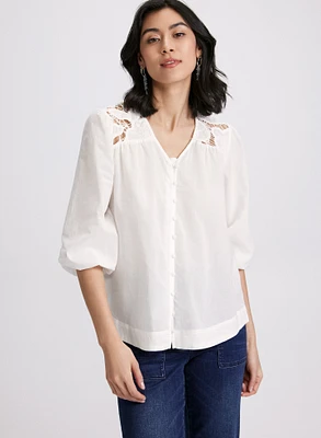 Crochet Detail Blouse