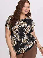 Palm Print Jersey Top