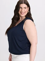 Sleeveless Beaded Top