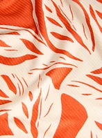 Leaf Print Cap Sleeve Top