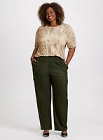 Leopard Print Dolman Sleeve Sweater