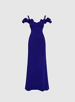 Rosette Appliqué Dress
