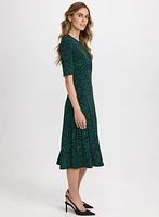 Abstract Midi Dress