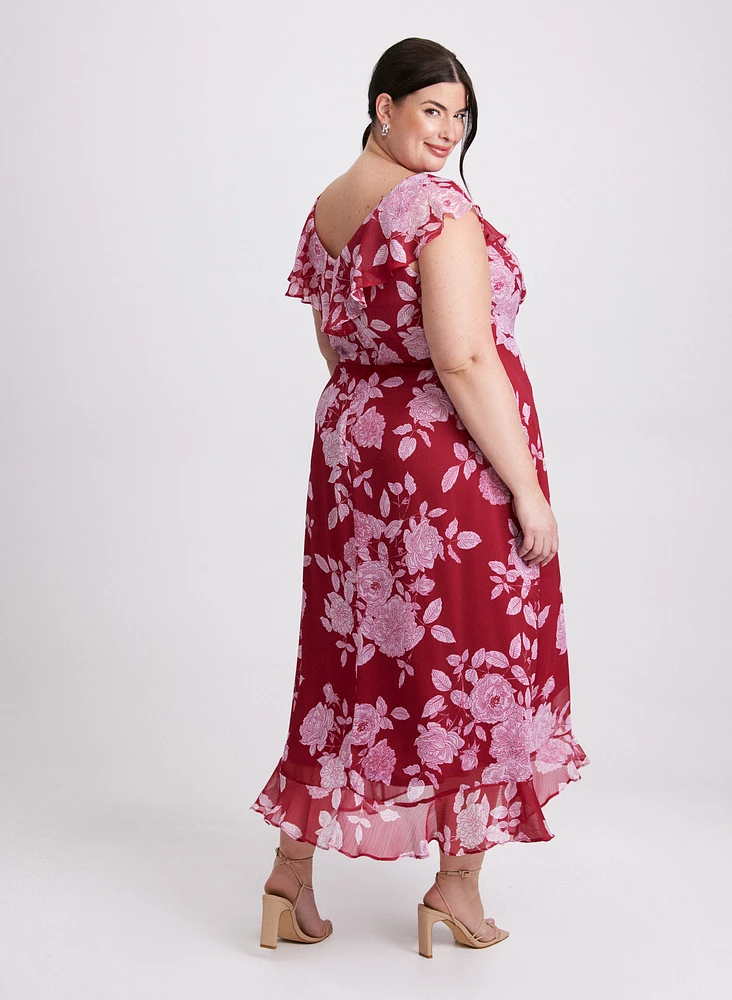 Ruffled Floral Dress