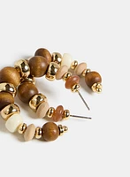 Boucles d'oreilles en anneaux de bois