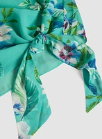 Floral Print Tied-Hem Blouse