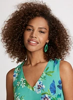 Floral Print Tied-Hem Blouse