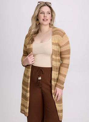 Pointelle Knit Cardigan
