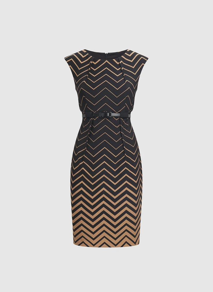 Zigzag Print Dress
