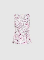Floral Twist Detail Top