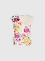 Floral Placement Print T-Shirt
