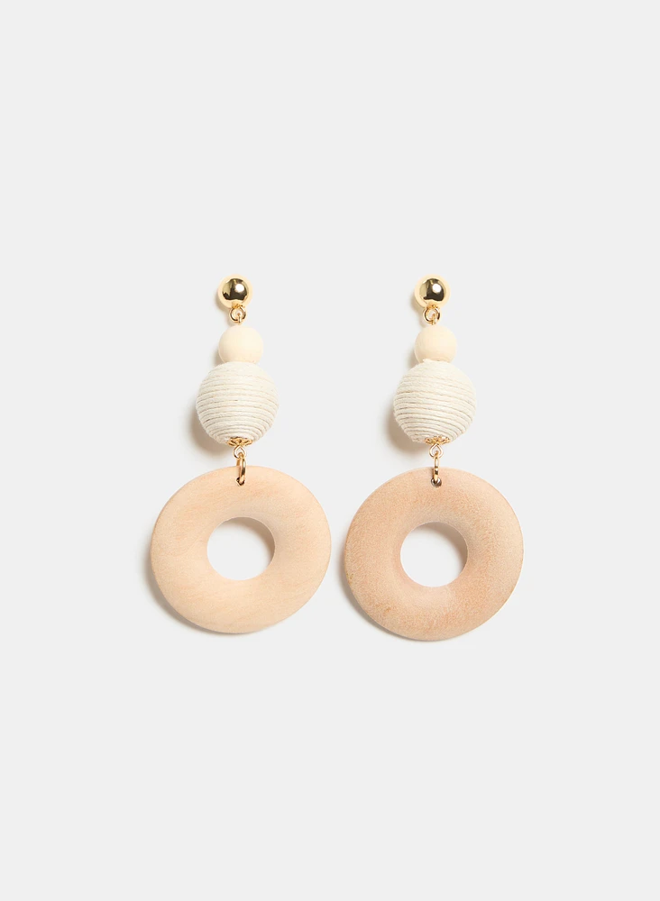 Tiered Wood Earrings
