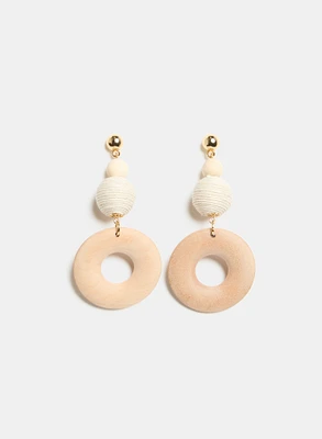 Tiered Wood Earrings