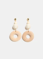 Tiered Wood Earrings
